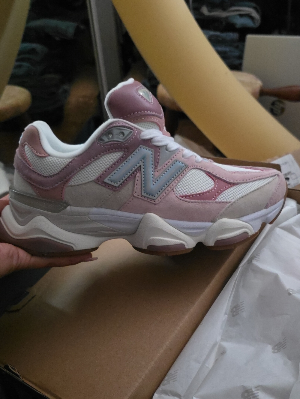 New Balance Pink and White Athletic Shoes - Picture 9 of 9